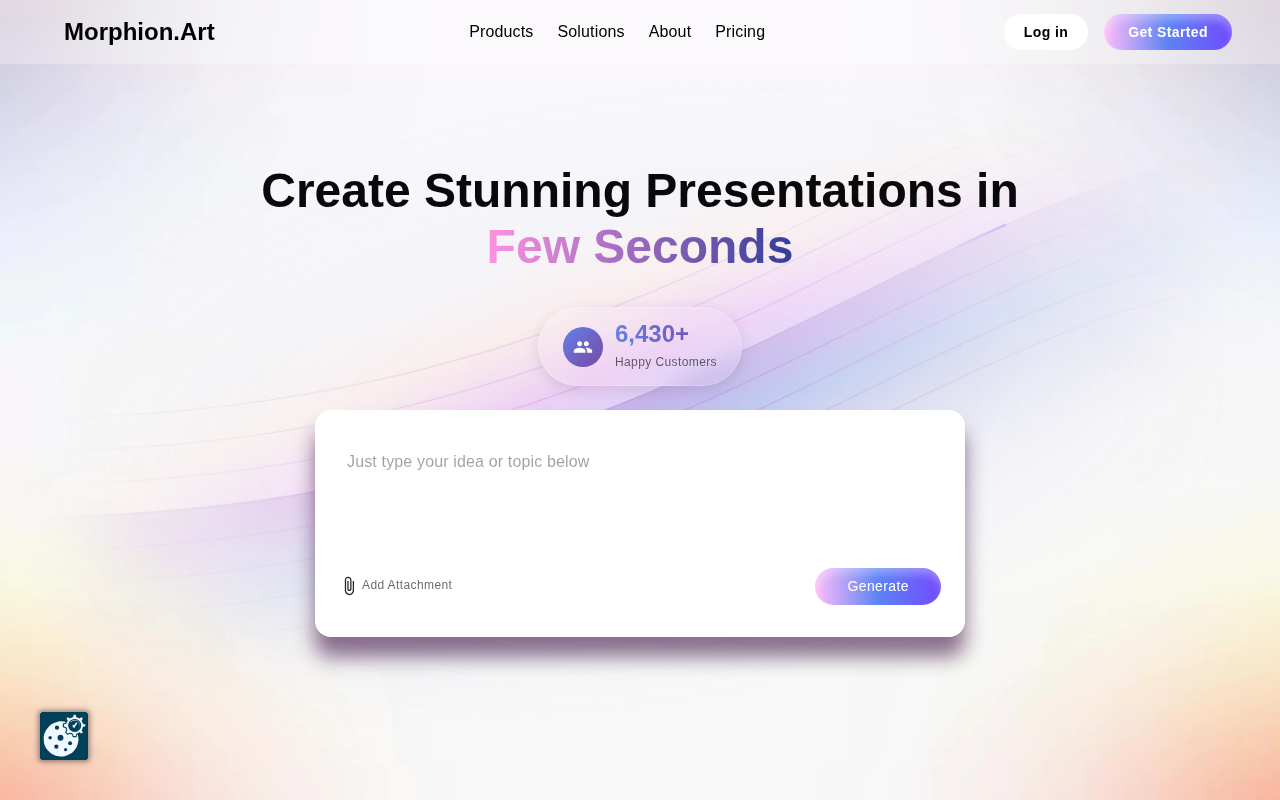 Screenshot von morphion.art
